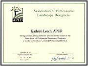 Certificate of membership in APLD